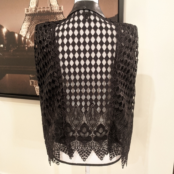 Leather and lace Cape by Forever Unique London. - Picture 2 of 6